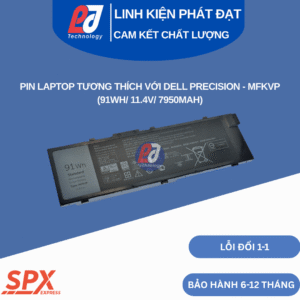 Pin MFKVP tương thích Dell Precision 7510, 7520, 7710, 7720 (91Wh/11.4V/7950mAh)