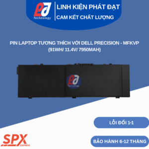Pin MFKVP tương thích Dell Precision 7510, 7520, 7710, 7720 (91Wh/11.4V/7950mAh)