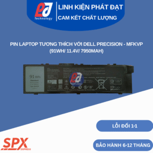 Pin Dell MFKVP 91Wh 11.4V 7950mAh dùng cho Dell Precision 7510 7520 7710 7720
