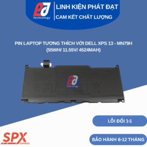 Pin MN79H tương thích Dell XPS 13 9320, 9340 (55Wh/11.55V/4524mAh)