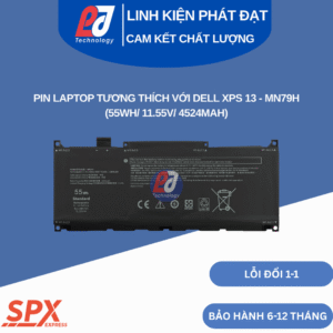 Pin Dell MN79H 55Wh 11.55V 4524mAh dùng cho Dell XPS 13 Plus 9320 / 9340 / 9350