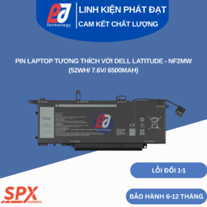 Pin Dell NF2MW 52Wh 7.6V 6500mAh dùng cho Dell Latitude 7400 2-in-1 9410 2-in-1