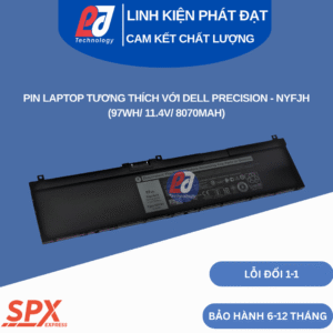Pin NYFJH – Pin Laptop Dell Precision 7530, 7540, 7730, 7740 (97Wh/11.4V/8070mAh)
