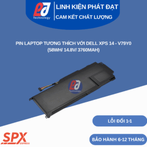 Pin V79Y0 tương thích Dell XPS 14z, 14Z-L412X, 14Z-L412Z, L412x, L412z (58Wh/14.8V/3760mAh)