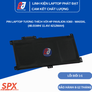Pin WA03XL – Pin Laptop HP Pavilion X360 14-BA, 15-BK, 15-BR, 15-BR001TX (48.01Wh/11.4V/4212mAh)