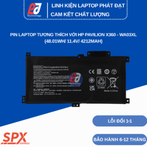 Pin WA03XL – Pin Laptop HP Pavilion X360 14-BA, 15-BK, 15-BR, 15-BR001TX (48.01Wh/11.4V/4212mAh)