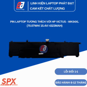 Pin WK04XL – Pin Laptop HP Victus 15, 16, Omen 16 (70.07Wh/15.4V/4323mAh)