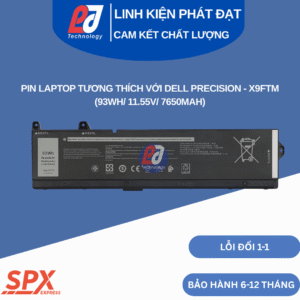 Pin Dell X9FTM 93Wh 11.55V 7650mAh dùng cho Dell Precision 7670 7680 7770 7780