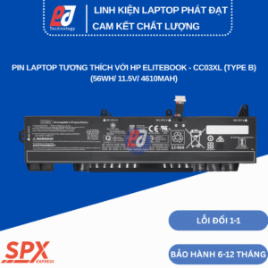 Pin HP CC03XL 56Wh Type B loại 3 tai trên cho laptop HP EliteBook 850 G7 855 G8 ZBook Firefly 15 L77622-541