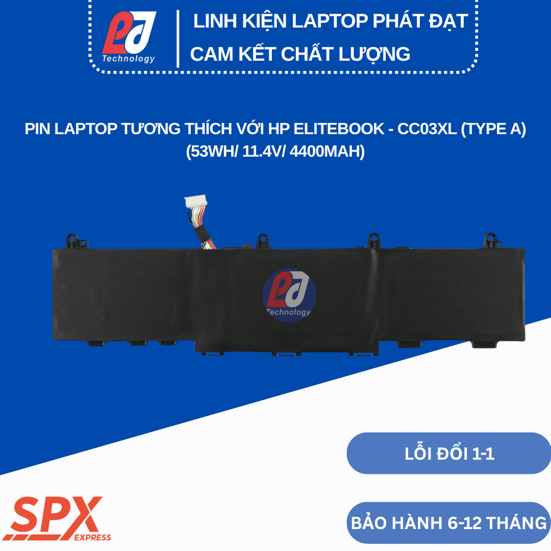 Pin HP CC03XL Type A loại 4 tai trên cho laptop HP EliteBook 840 G7 830 G8 ZBook Firefly 14 L77608-421