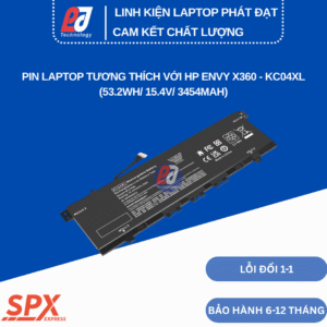 Pin KC04XL – Pin Laptop HP Envy X360 13-AG, 13-AR (53.2Wh/15.4V/3454mAh)
