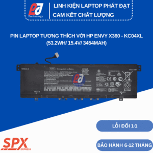 Pin KC04XL – Pin Laptop HP Envy X360 13-AG, 13-AR (53.2Wh/15.4V/3454mAh)