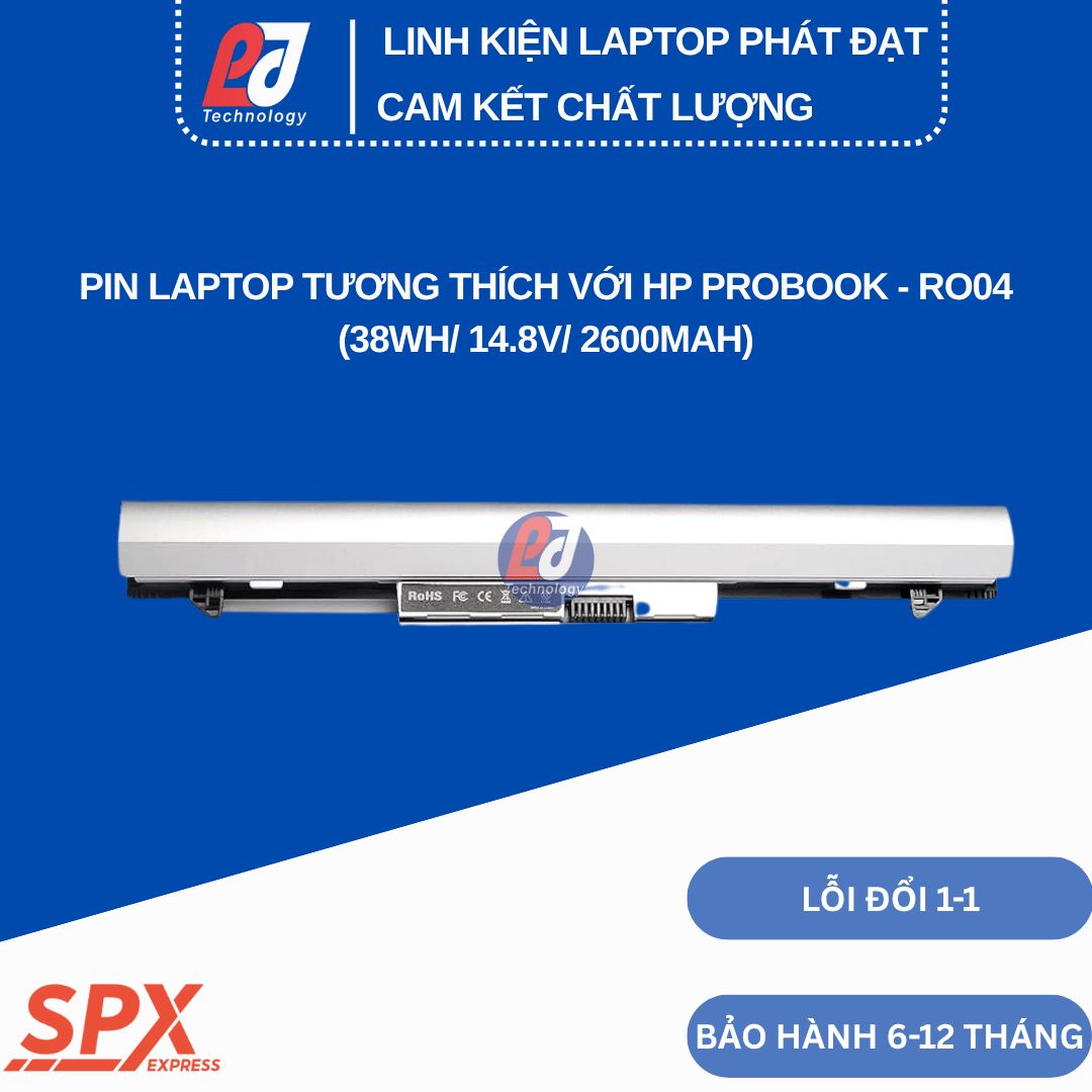 Pin RO04 – Pin Laptop HP ProBook 430, 440, 430 G3, 440 G3 (38Wh/14.8V/2600mAh)