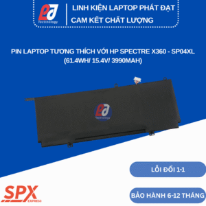 Pin SP04XL – Pin Laptop HP Spectre X360 (61.4Wh/15.4V/3990mAh)
