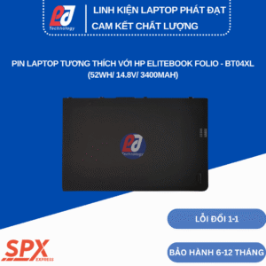 Pin BT04XL – Pin Laptop HP EliteBook Folio 9470, 9470M, 9480M (52Wh/14.8V/3400mAh)