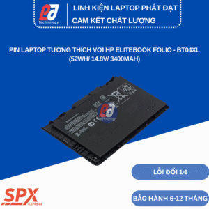 Pin BT04XL – Pin Laptop HP EliteBook Folio 9470, 9470M, 9480M (52Wh/14.8V/3400mAh)