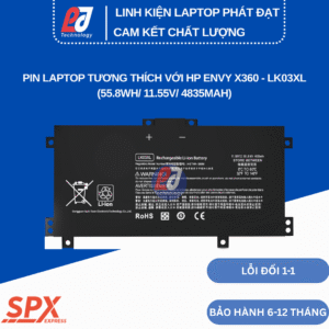 Pin HP LK03XL 55.8Wh 11.55V dùng cho HP Envy X360 15-BP 15-BQ 15-CN 15-CP