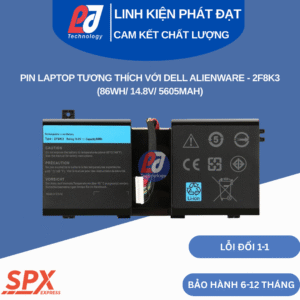 Pin Dell 2F8K3 86Wh 14.8V 5605mAh dùng cho Alienware 17 R1 M17X R5 M18X R3