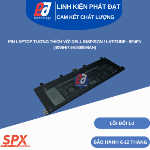 Pin Dell 9F4FN 40Wh 7.6V 5000mAh dùng cho Dell Inspiron 14 3420 và Latitude 7320