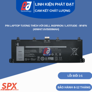 Pin Dell 9F4FN 40Wh 7.6V 5000mAh dùng cho Dell Inspiron 14 3420 và Latitude 7320