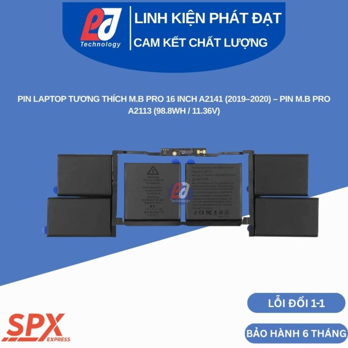 Pin MacBook Pro A2113 98.8Wh cho MacBook Pro 16 inch A2141