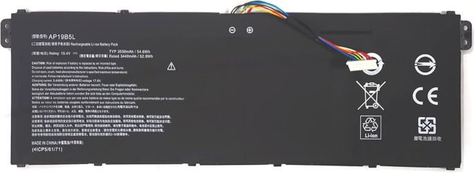 Pin Acer AP19B5L cho laptop Acer Aspire 5 A515-43 Swift 3 SF314-42 Aspire Vero AV15-51 chuẩn dung lượng 54.6Wh
