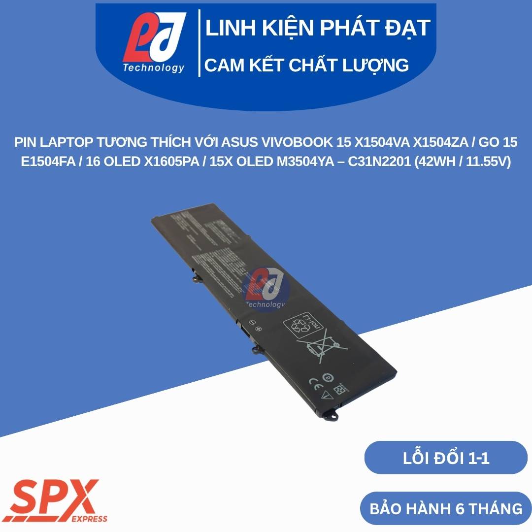 Pin Asus C31N2201 11.55V 42Wh cho VivoBook X1504 X1605