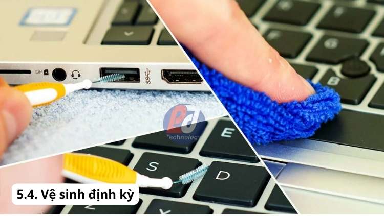 Vệ sinh sạch tiếp điểm tránh sinh nhiệt làm tăng dấu hiệu pin laptop bị chai